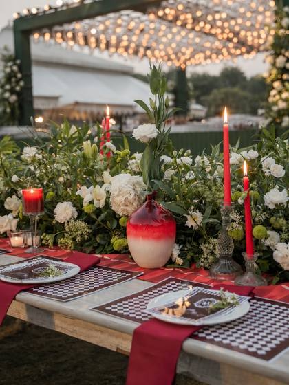 Tablescape and Floral detail — Reception decor — Alila + Samode Jaipur
